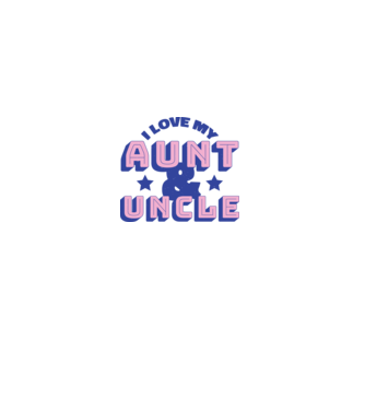 I Love My Aunt & Uncle model gri pe tricou