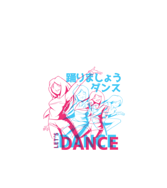 Anime Dance model alb pe tricou