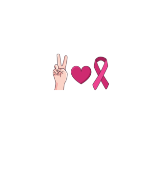 Peace Love lupta împotriva cancerului de sân model liliachiu pe tricou