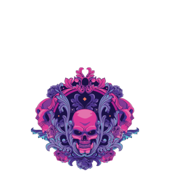 Cranii Dark Skull model alb pe tricou