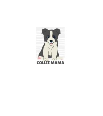 Border Collie Mamă model negru pe tricou