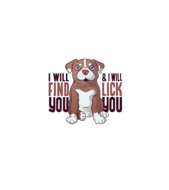 Pitbull - I will find you and I will lick you model gri pe tricou