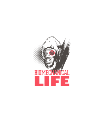 Biomechanical Life 2 model alb pe tricou