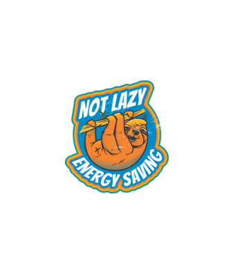 Not Lazy, Energy Saving - Leneș model negru pe tricou