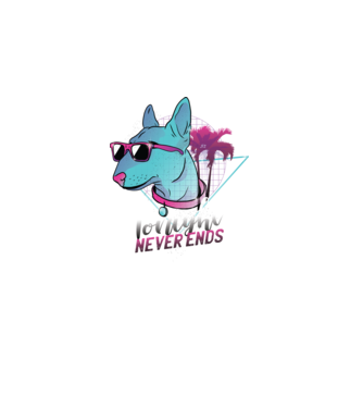 Bullterrier Neon Retro tricou amuzant model negru pe tricou