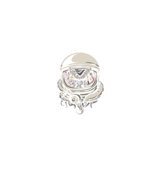 Cthulhu Astronaut model negru pe tricou