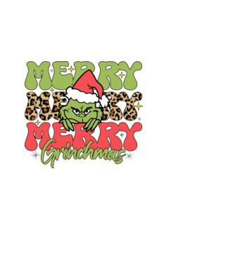 Merry Grinchmas model alb pe tricou