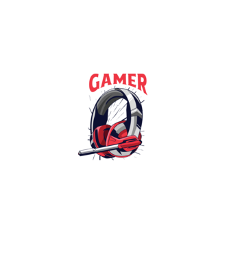 Căști Gamer model alb pe tricou