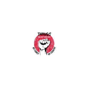 3 lucruri de care să nu te legi: Familia mea, țara mea și libertatea mea model gri pe tricou