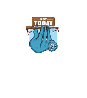Not today Leneș model alb pe tricou