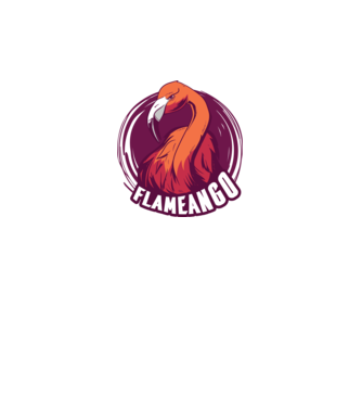 Flamingo model alb pe tricou