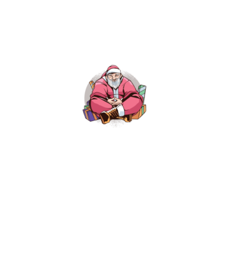 Tricou de Crăciun Moș Crăciun meditație model turcoaz pe tricou