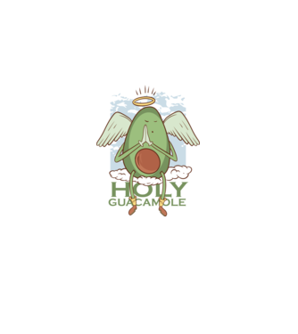 Rai avocado model alb pe tricou