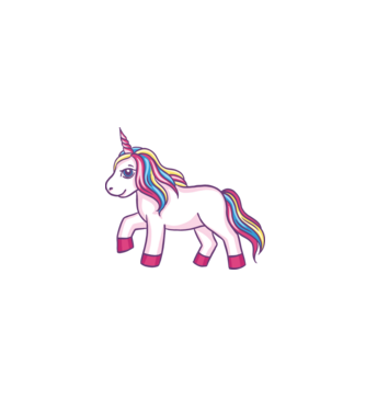 Unicorn drăguț model turcoaz pe tricou