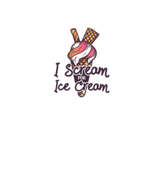 I Scream for Ice Cream model turcoaz pe tricou
