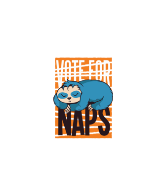 Votez pentru relaxare Leneș model negru pe tricou