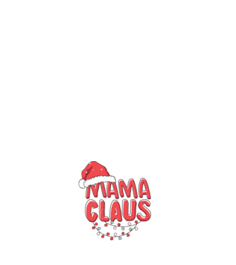 Mama Claus model alb pe tricou
