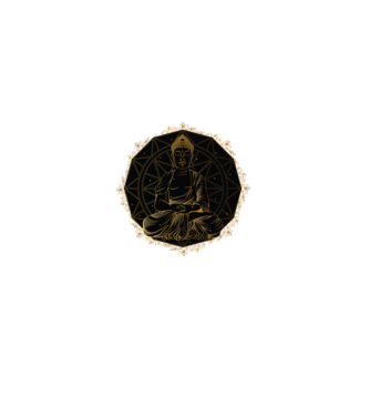 Buddha Mandala model negru pe tricou