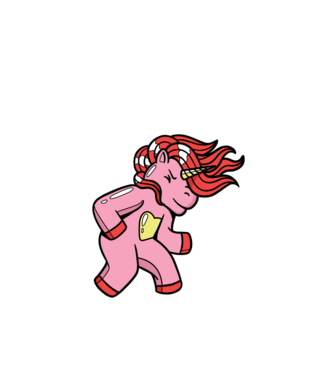 Unicorn model negru pe tricou