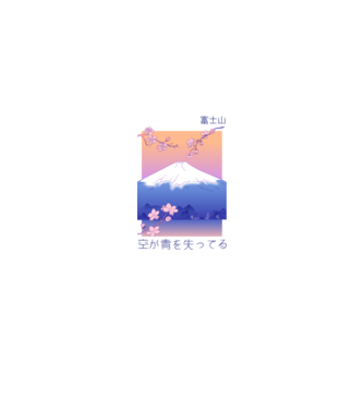 Anime Vaporwave munte model roz deschis pe tricou