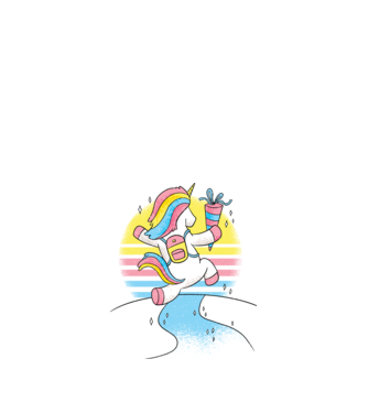 Unicorn școlar model alb pe tricou