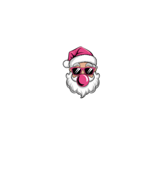 Bubble gum Santa 2 model negru pe tricou