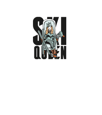 Ski Queen - Regină schioară model turcoaz pe tricou