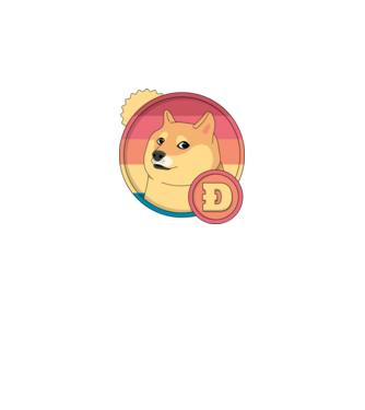 Doge Coin model albastru închis pe tricou
