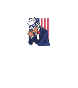 Uncle Sam se roagă model turcoaz pe tricou