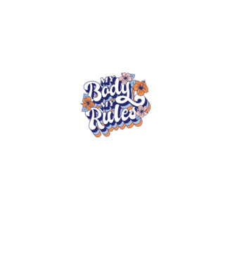 My Body My Rules model alb pe tricou