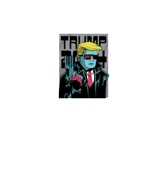Trump Terminator 2024 model negru pe tricou