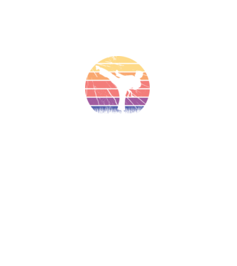 Karate Retro model negru pe tricou