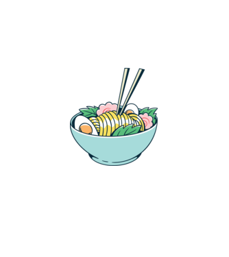 Paste Ramen model verde pe tricou