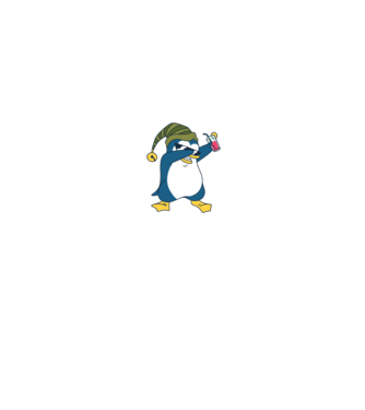 Pinguin DAB model negru pe tricou