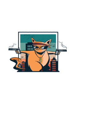 Pew Pew Pew Madafakas Pisică model negru pe tricou