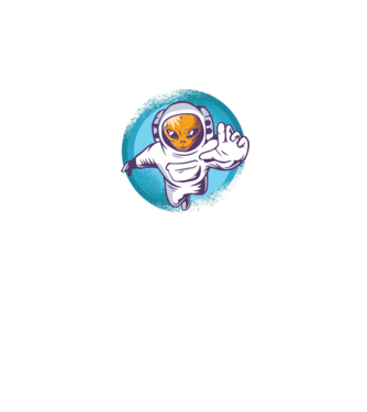 Alien Astronaut model negru pe tricou