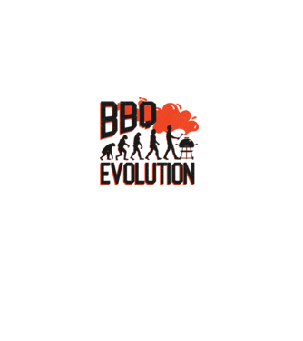 BBQ Evoluție Grătar model alb pe tricou