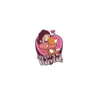 'Pisica mea este dragostea mea Tricou drăguț pentru Valentine''s Day' model liliachiu pe tricou