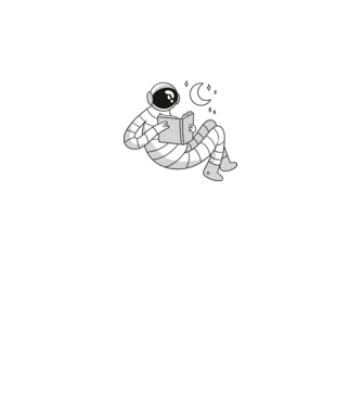 Lectură Astronaut model negru pe tricou