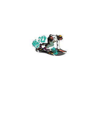 Longboard model gri pe tricou