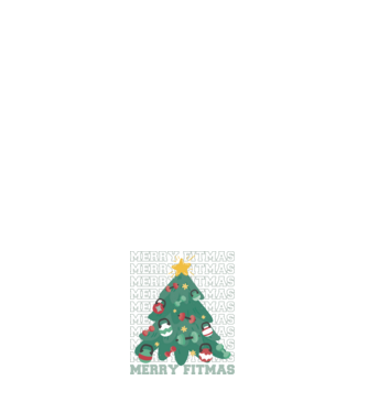 Merry Fitmas Fitmas Pom de Crăciun Fitness model negru pe tricou