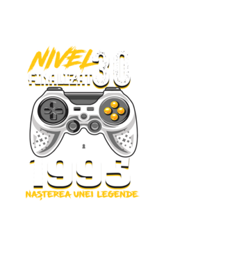 Nivel Finalizat 30 1995 model negru pe tricou