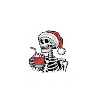 Dead inside, but it's christmas Negru model alb pe tricou