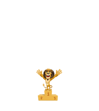 lion champion model alb pe tricou