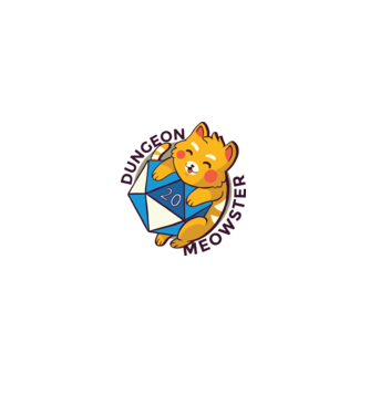 Dungeon Meowster joc de rol RPG tricou cu pisică model alb pe tricou