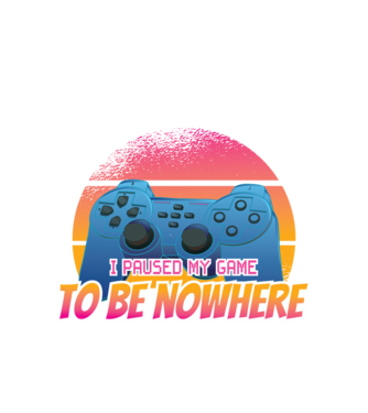 I paused my game to be nowhere model alb pe tricou