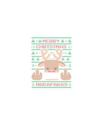 Merry Christmas Madafakas model negru pe tricou