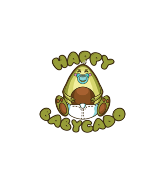 Avocado bebe model alb pe tricou