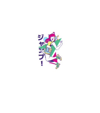 Anime fată retro model albastru închis pe tricou