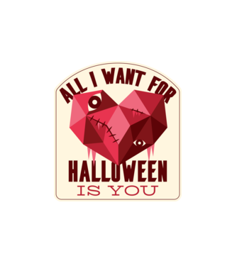 All I want for Halloween is You model alb pe tricou